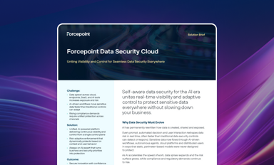 Forcepoint Data Security Cloud | AI-Native, Real-Time Security
