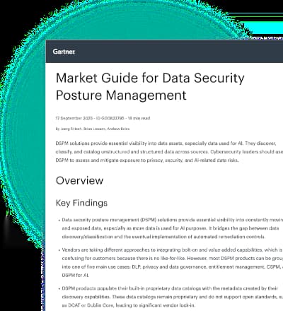 Gartner: 2025 Market Guide for Data Security Posture Management