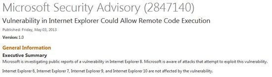 Microsoft Security Advisory