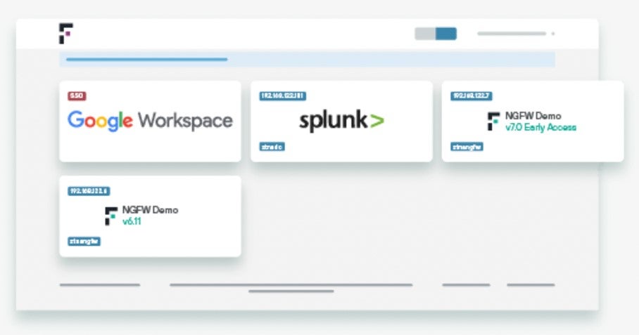 Forcepoint ONE ZTNA user unterface