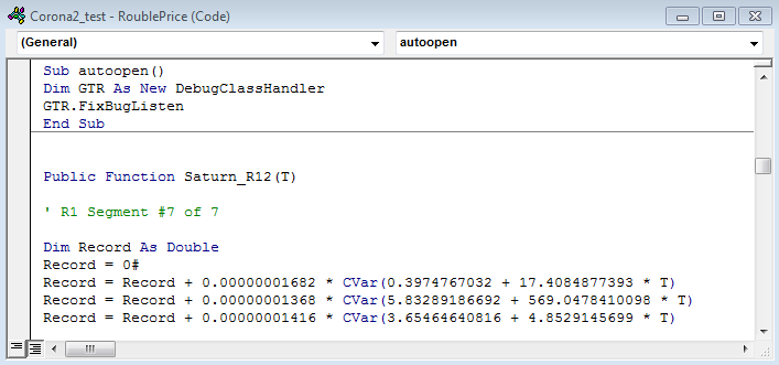 Figure 9 – Content of the autoopen macro