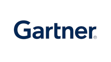 Navy blue logo for Gartner on a white background, with extra padding