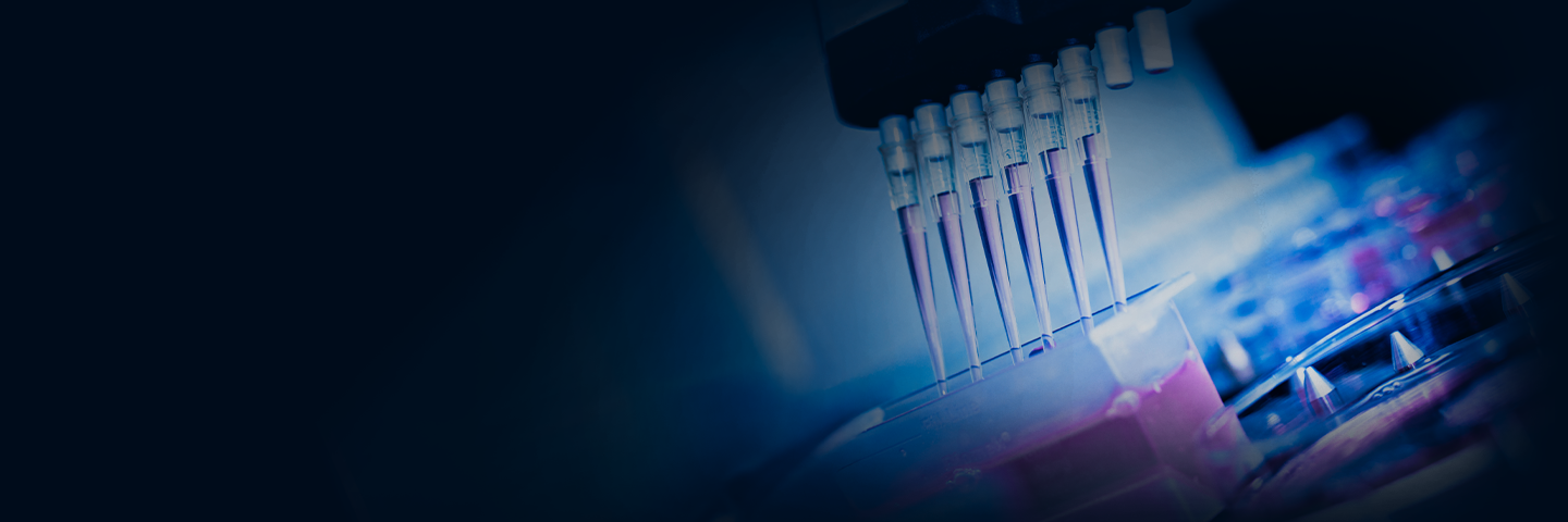 A view of medical testing equipment surrounded by darkness