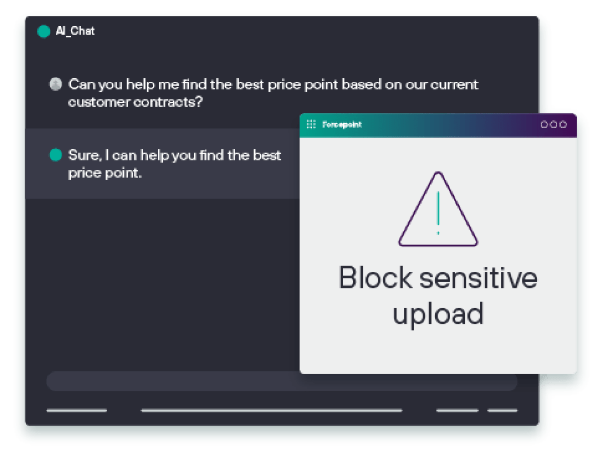 Block sensitive upload with Forcepoint